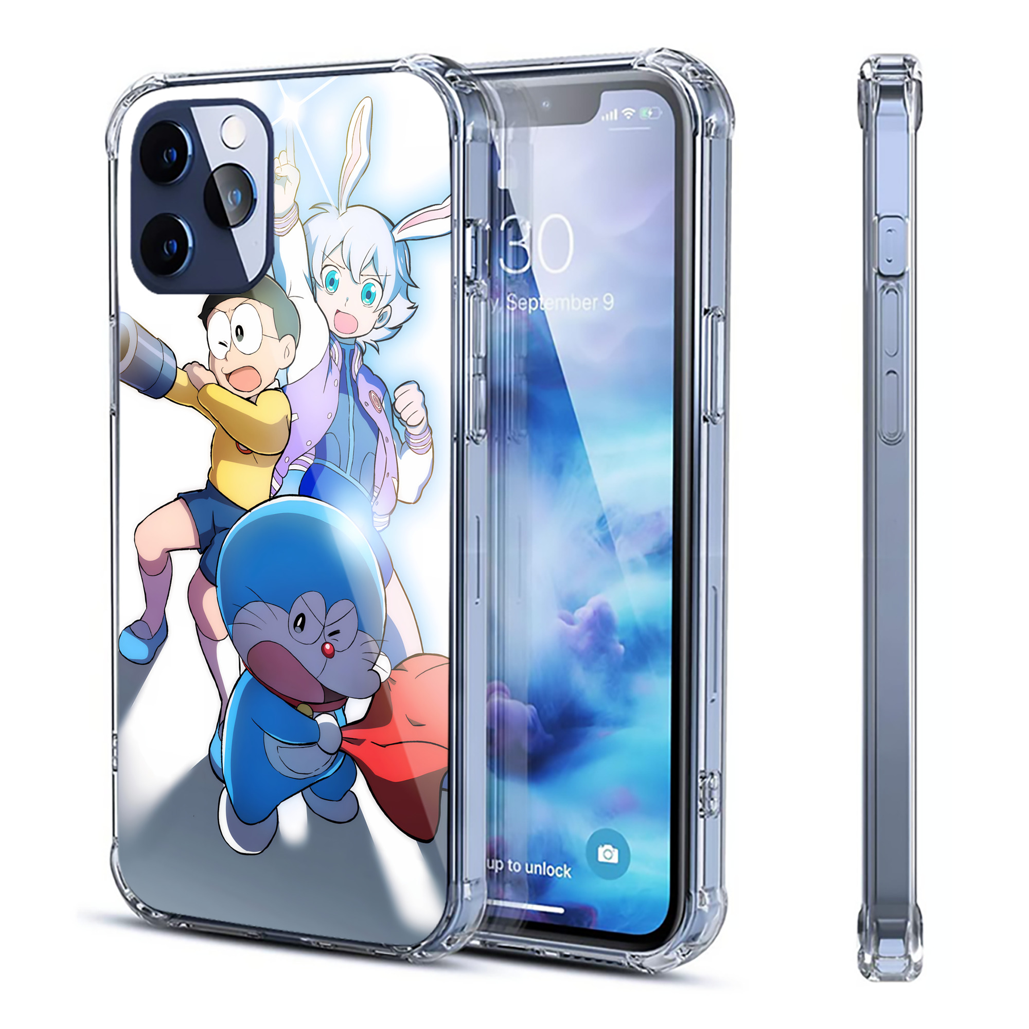 （画像用） ドラえもん Doraemon 【iPhone 12シリーズ対応】透明スマホケース（クリアソフトケース）